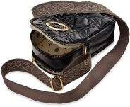 Monnari phone bag quilted postbag malá kabelka se širokým popruhem - černá - 3