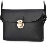 Malá dámská kabelka měkká listonoška s páskem - černá - 2