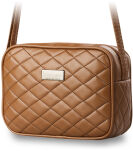 Prošívaná malá dámská kabelka béžová - 4