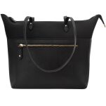 Elegantní shopperka kufříková kabelka dámská lodička – černá - 2