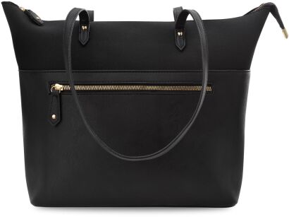 Elegantní shopperka kufříková kabelka dámská lodička – černá