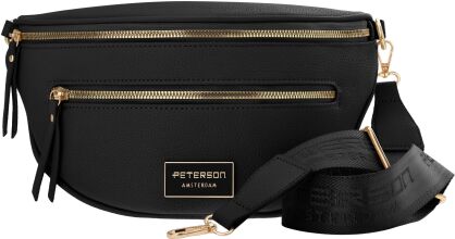 Dámská ledvinka Peterson crossbody elegantní s kapsami - černá