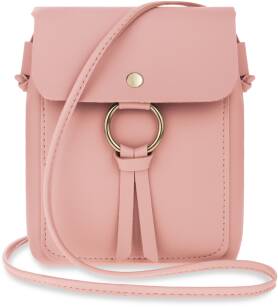 Malá dámská stylová elegantní kabelka listonoška - růžová