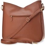 Prostorná dámská kabelka na rameno taška vak velká shopperka se dvěma popruhy - hnědá - 3