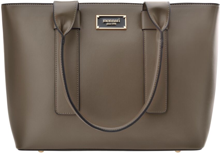 Monnari velká taška do kanceláře aktovka loď pevná shopper klasická A4 - béžová