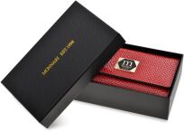 Monnari lakovaná dámská kožená exkluzivní peněženka na zip a patentky - červená - 3