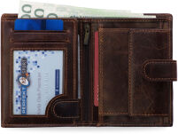 Klasická pánská horizontální peněženka stařená kůže - 4