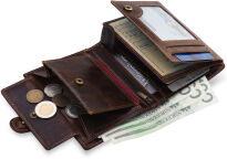 Klasická pánská horizontální peněženka stařená kůže - 5