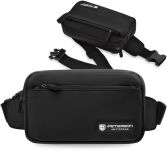 Peterson vodotěsná ledvinka sáček hip postbag crossbody taška na opasek - černá - 4