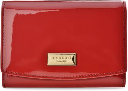 Lakovaná dámská peněženka monnari elegantní kožená peněženka - červená