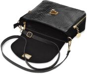 Dámská kožená taška vera pelle italská semišová kožená crossbody kabelka s reliéfním vzorem - 5