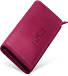 Praktická dámská kabelka z přírodní kůže - růžová - 2