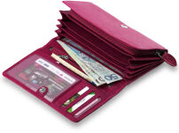 Praktická dámská kabelka z přírodní kůže - růžová - 3