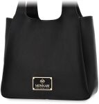 Monnari taška typu shopper velká dámská kabelka přes rameno klasická - černá - 4