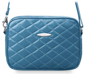 Prošívaná malá dámská kabelka modrá