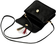 Malá dámská kabelka listonoška, psaníčko s víkem, na rameno s třásněmi boho - 5