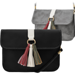 Malá dámská kabelka listonoška, psaníčko s víkem, na rameno s třásněmi boho - 2