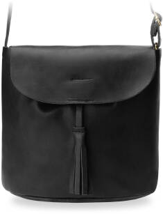 Praktická dámská kabelka listonoška s klopou styl retro černá
