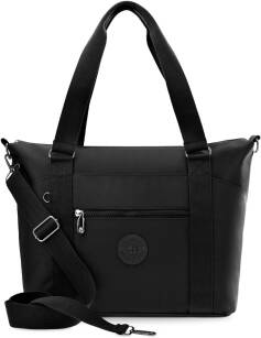 Peterson shopper kabelka dámská velká taška prostorná taška přes rameno nákupní městské příruční zavazadlo - černá