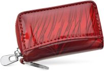 Elegantní kožený organizér na klíče - červený - 2