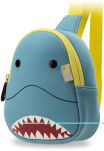 Batoh vak na jedno rameno pro děti nepromokavý vtipné vzory zubatý batoh modrá - 3