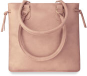 Stylová dámská kabelka městská shopperka se zipy a popruhy – růžová - 2