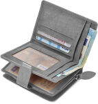 Příruční dámská peněženka s přihrádkami šedý - 4