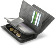 Příruční dámská peněženka s přihrádkami šedý - 4
