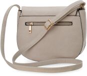 Výjimečná listonoška s klopou dámská kabelka třásně - béžová - 4