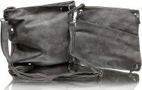 Kabelka listonoška jennifer jones 2v1 noste 2 nebo 1 - šedá - 3