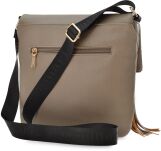 Monnari prošívaná kabelka s klopou pošťácká městská taška s přívěskem - béžová - 3