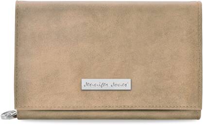 Jennifer jones dámská peněženka na zip peněženka mramorovaná kůže - béžová