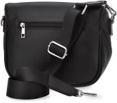 Dámská kabelka 2v1 pošťácká a ledvinka z eko kůže crossbody - černá - 5