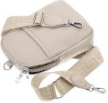 Sáček batoh kabelka 3v1 crossbody na jedno rameno praktická pošťácká taška - béžová - 2