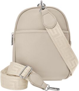Sáček batoh kabelka 3v1 crossbody na jedno rameno praktická pošťácká taška - béžová