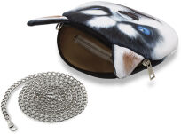 Mini sladká kabelka s řetízkem s motivem pejska s ušima černá - 3