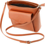 Dámská kožená crossbody kabelka italská 100% přírodní kůže – hnědá - 4