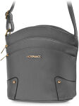 Prostorná městská crossbody kabelka s kapsami - grafitová - 2