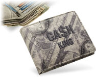 Mládežnická horizontální peněženka s originálním vzorem - cash, béžová - 7