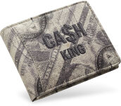 Mládežnická horizontální peněženka s originálním vzorem - cash, béžová - 2