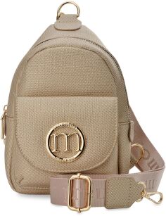 Monnari malá kabelka na telefon 2v1 crossbody batůžek dámský na jedno rameno - béžový