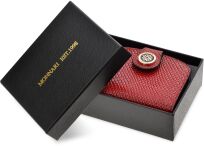 Monnari malá kožená dámská peněženka trojdílná peněženka - červená - 2