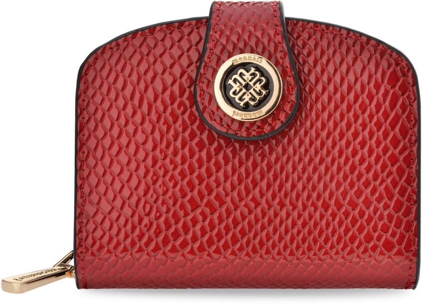 Monnari malá kožená dámská peněženka trojdílná peněženka - červená