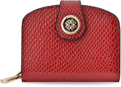 Monnari malá kožená dámská peněženka trojdílná peněženka - červená