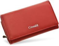 Cavaldi classic malá dámská peněženka portmonka na zip v elegantní dárkové krabičce z měkké kůže - červená - 2