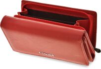 Cavaldi classic malá dámská peněženka portmonka na zip v elegantní dárkové krabičce z měkké kůže - červená - 4