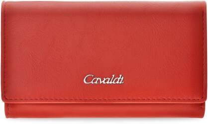 Cavaldi classic malá dámská peněženka portmonka na zip v elegantní dárkové krabičce z měkké kůže - červená