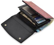 Monnari malá dámská peněženka s klopou s imitací kůže elegantní peněženka - červená - 3