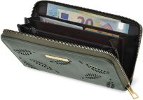 Cavaldi velká dámská peněženka krásná peněženka lesklé dekorace listy - 9