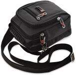 Pánská taška street malá sportovní taška přes rameno s kapsami na telefon codura peněženka s popruhem - černá - 4